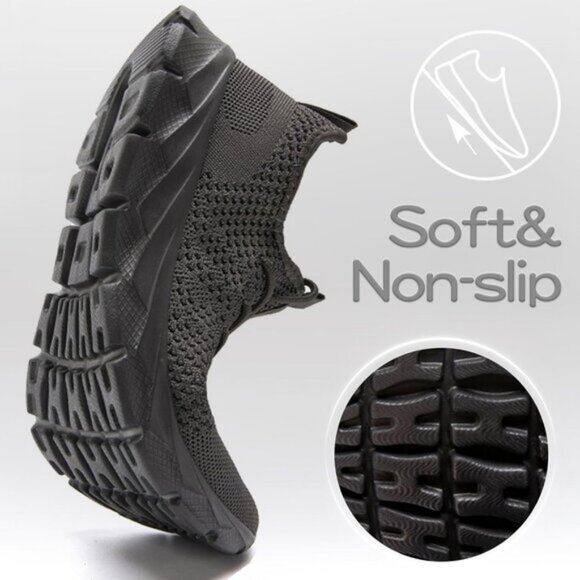 ⚡Mens Grey Running Fashion Tennis Walking Lightweight Athletic Sneakers - Picture 5 of 7